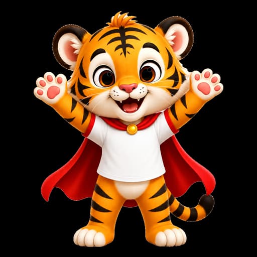 Little Hero Tiger Mascot